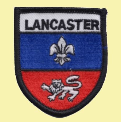 Image 0 of United Kingdom Lancaster Shield Places Embroidered Cloth Patch Set x 3