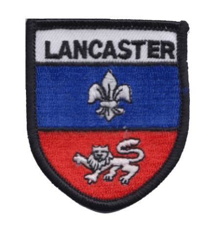 Image 1 of United Kingdom Lancaster Shield Places Embroidered Cloth Patch Set x 3