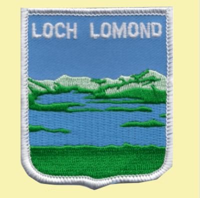 Image 0 of Scotland Loch Lomond Shield Places Embroidered Cloth Patch Set x 3