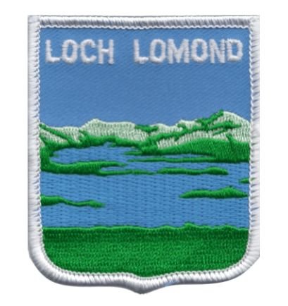 Image 1 of Scotland Loch Lomond Shield Places Embroidered Cloth Patch Set x 3