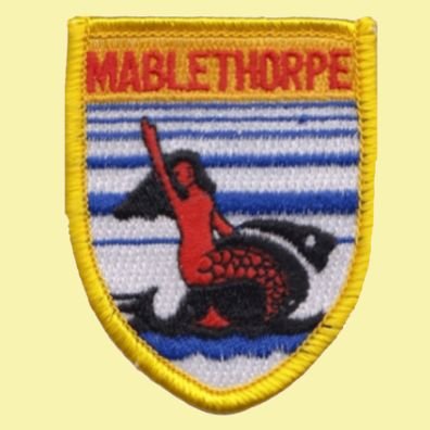Image 0 of United Kingdom Mablethorpe Shield Places Embroidered Cloth Patch Set x 3