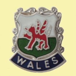 Wales Welsh Dragon Enamel Badge Shield Small Lapel Pin Set x 3