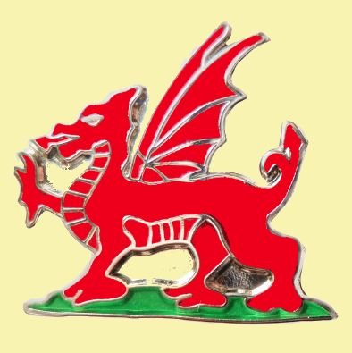 Image 0 of Welsh Dragon Figure Enamel Badge Lapel Pin Set x 3