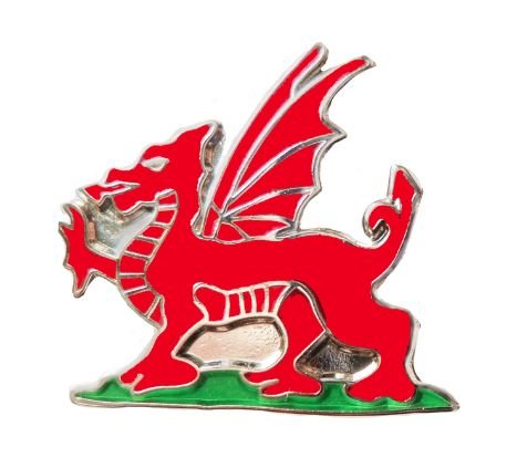 Image 1 of Welsh Dragon Figure Enamel Badge Lapel Pin Set x 3