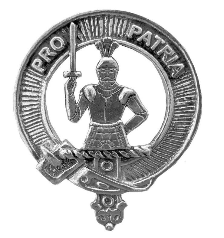 Image 1 of Bannerman Clan Cap Crest Stylish Pewter Clan Bannerman Badge