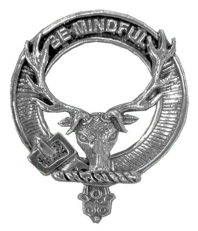 Image 1 of Calder Clan Cap Crest Stylish Pewter Clan Calder Badge