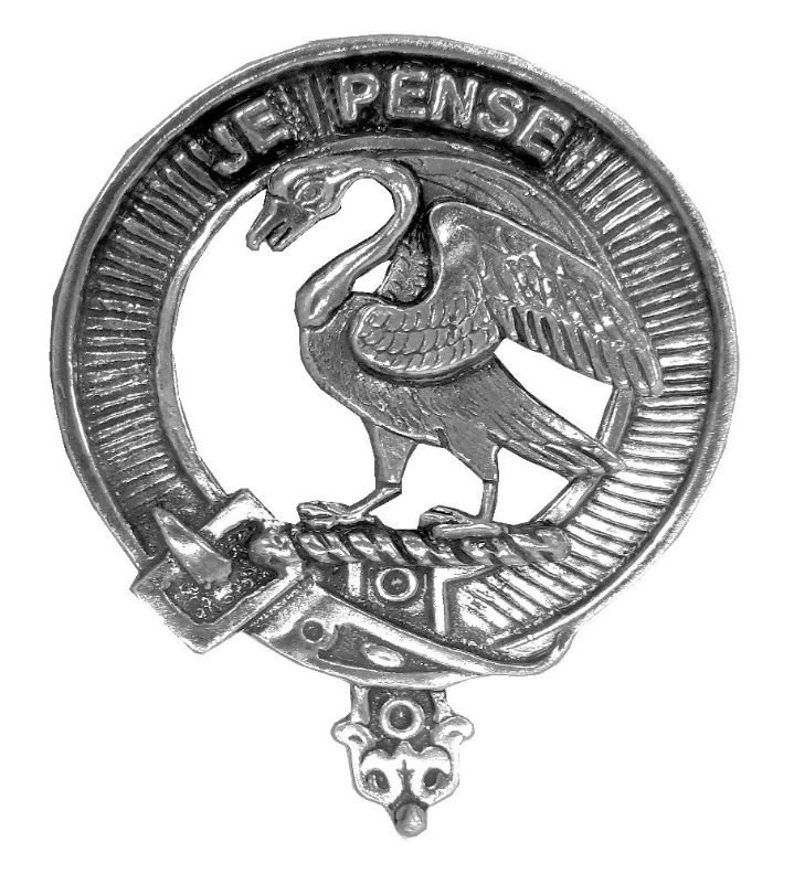 Image 1 of Wemyss Clan Cap Crest Sterling Silver Clan Wemyss Badge