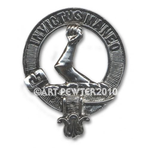 Image 1 of Armstrong Clan Crest Stylish Pewter Clan Armstrong Badge 