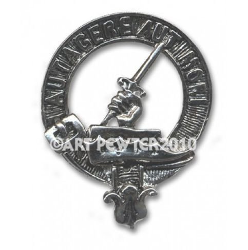 Image 1 of Barclay Clan Crest Stylish Pewter Clan Barclay Badge 