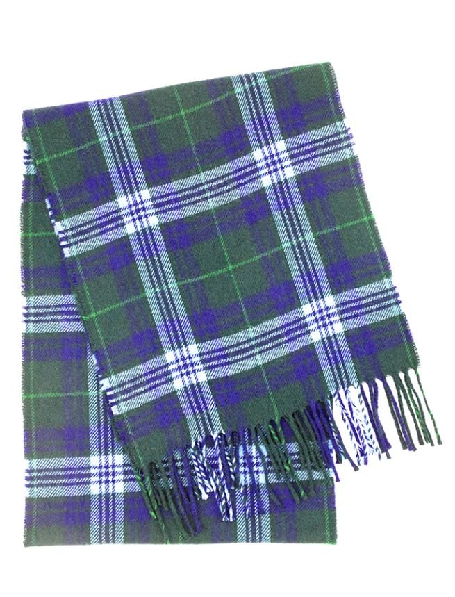 Image 1 of Jones John Welsh Tartan Brushed Lambswool Unisex Fringed Scarf