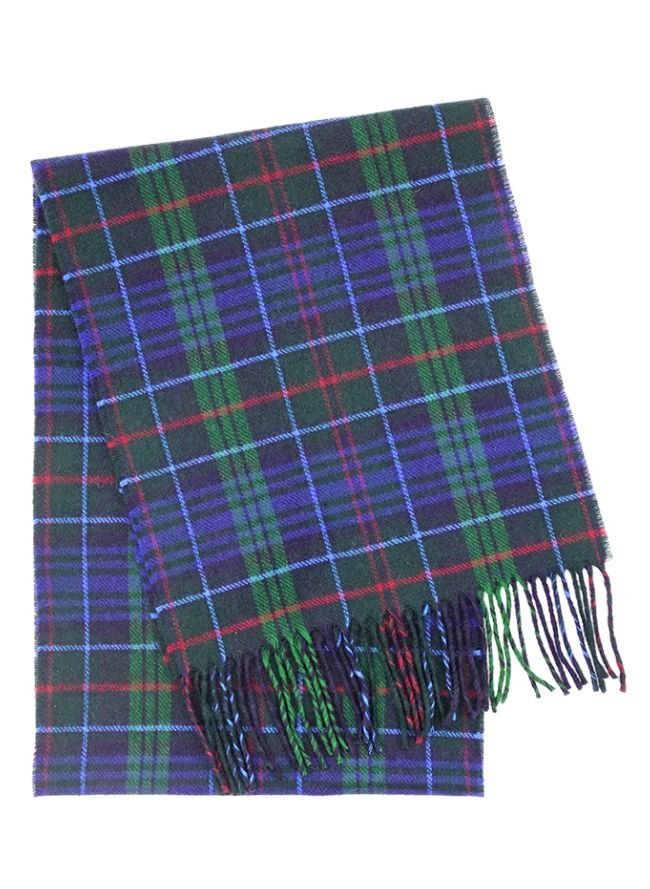 Image 1 of Richards Pritchard Welsh Tartan Brushed Lambswool Unisex Fringed Scarf