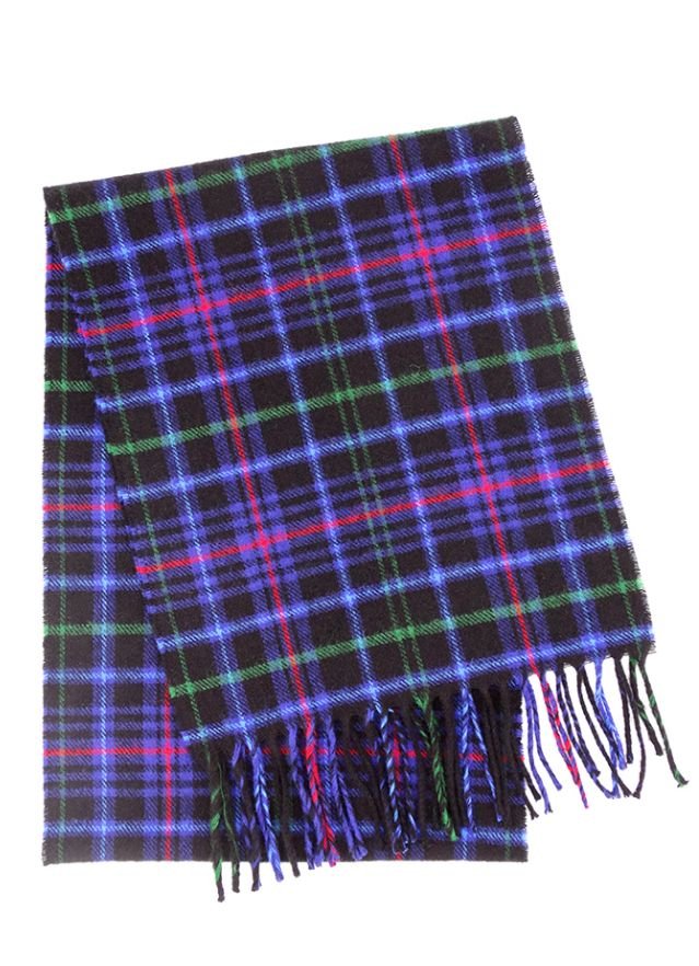 Image 1 of Pride Of Wales Welsh Tartan Brushed Lambswool Unisex Fringed Scarf