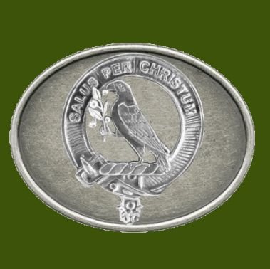 Image 0 of Abernethy Clan Badge Oval Antiqued Mens Stylish Pewter Belt Buckle