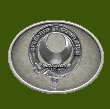 Image 0 of Arnott Clan Badge Oval Antiqued Mens Stylish Pewter Belt Buckle