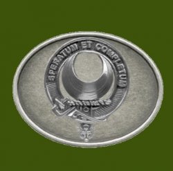 Arnott Clan Badge Oval Antiqued Mens Stylish Pewter Belt Buckle