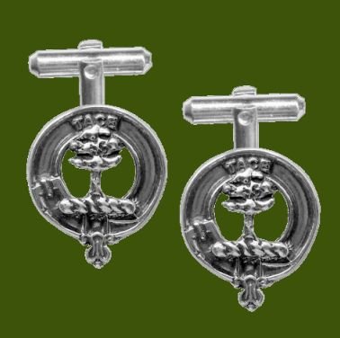 Image 0 of Abercrombie Clan Badge Stylish Pewter Clan Crest Cufflinks