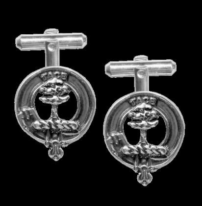 Image 0 of Abercrombie Clan Badge Sterling Silver Clan Crest Cufflinks