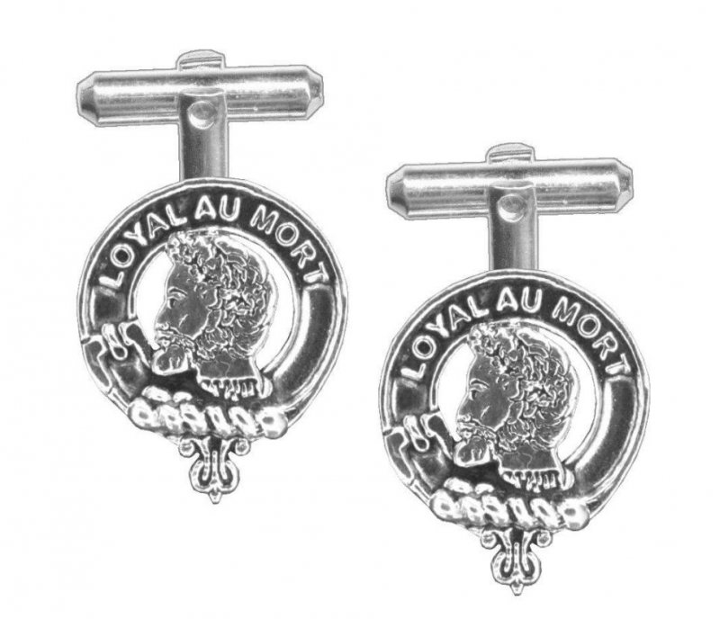 Image 1 of Adair Clan Badge Stylish Pewter Clan Crest Cufflinks