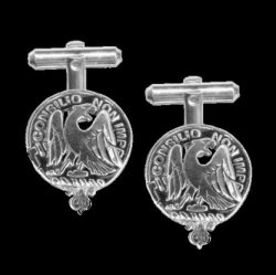 Agnew Clan Badge Sterling Silver Clan Crest Cufflinks