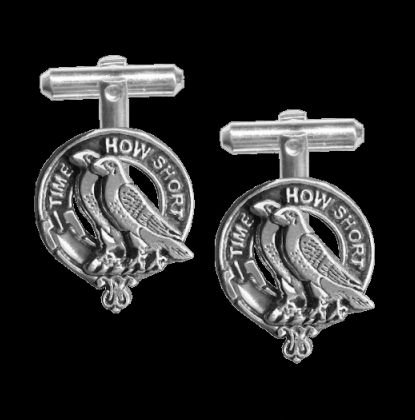 Image 0 of Akins Clan Badge Sterling Silver Clan Crest Cufflinks