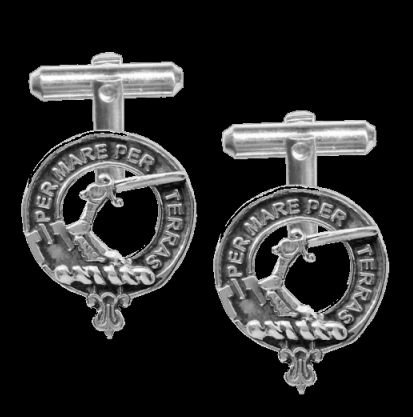 Image 0 of Alexander Clan Badge Sterling Silver Clan Crest Cufflinks