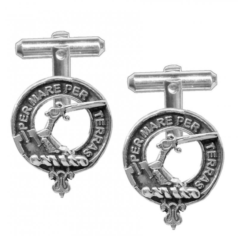 Image 1 of Alexander Clan Badge Sterling Silver Clan Crest Cufflinks