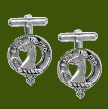 Image 0 of Arbuthnot Clan Badge Stylish Pewter Clan Crest Cufflinks
