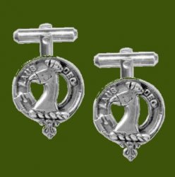 Arbuthnot Clan Badge Stylish Pewter Clan Crest Cufflinks