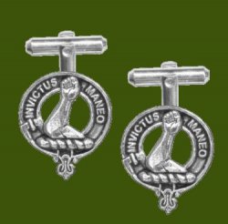 Armstrong Clan Badge Stylish Pewter Clan Crest Cufflinks