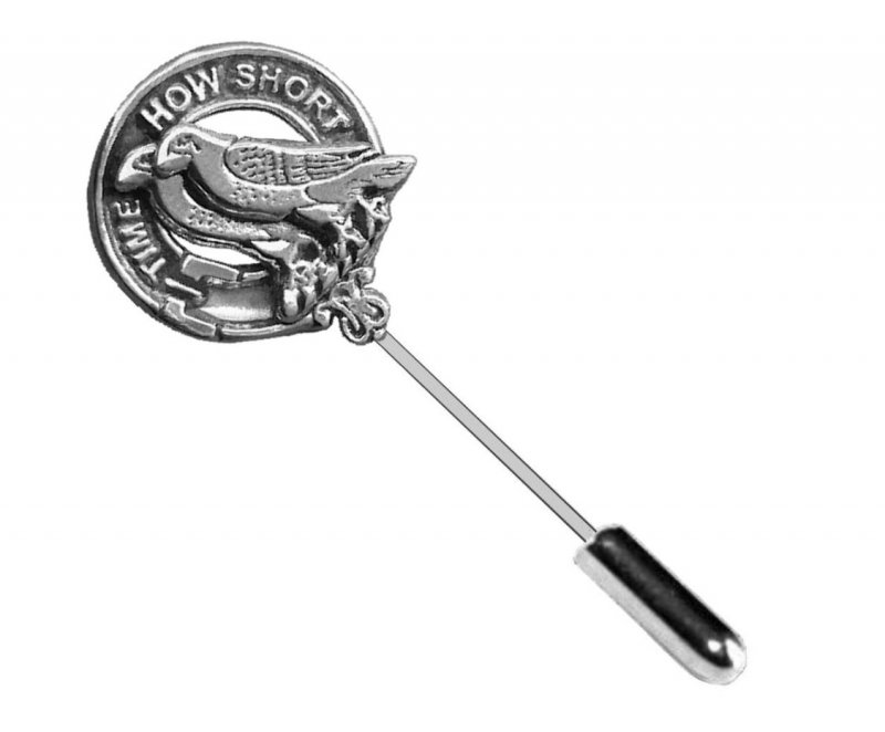 Image 1 of Akins Clan Badge Sterling Silver Clan Crest Lapel Pin