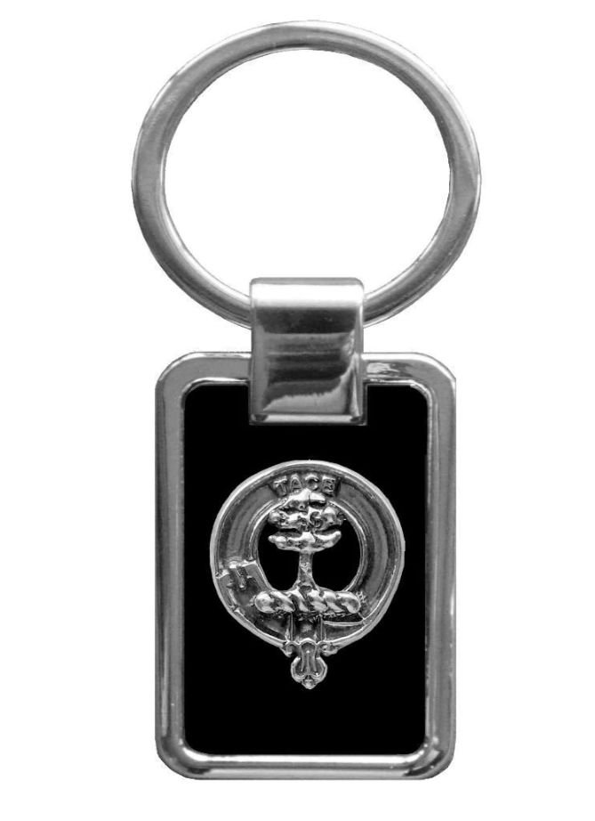 Image 1 of Abercrombie Clan Badge Stainless Steel Silver Clan Crest Keyring