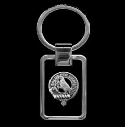 Abernethy Clan Badge Stainless Steel Silver Clan Crest Keyring