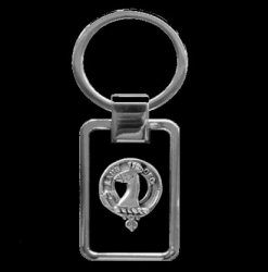 Arbuthnot Clan Badge Stainless Steel Silver Clan Crest Keyring