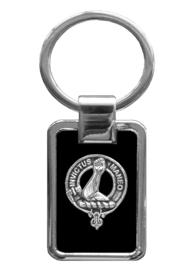 Image 1 of Armstrong Clan Badge Stainless Steel Silver Clan Crest Keyring
