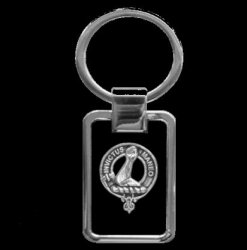 Armstrong Clan Badge Stainless Steel Silver Clan Crest Keyring