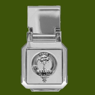 Image 0 of Abercrombie Clan Badge Stainless Steel Pewter Clan Crest Money Clip