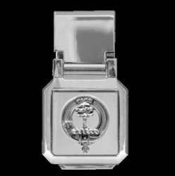 Abercrombie Clan Badge Stainless Steel Silver Clan Crest Money Clip