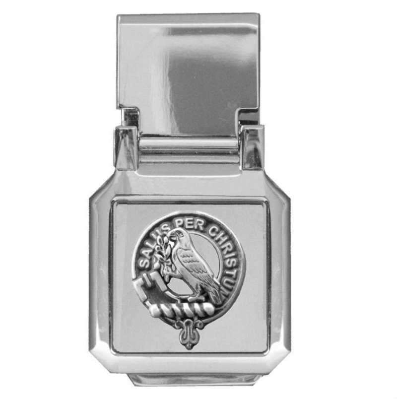 Image 1 of Abernethy Clan Badge Stainless Steel Pewter Clan Crest Money Clip