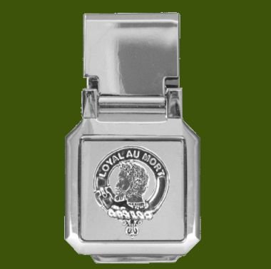 Image 0 of Adair Clan Badge Stainless Steel Pewter Clan Crest Money Clip