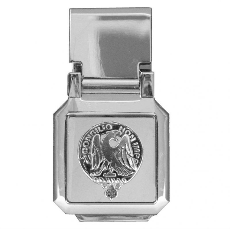 Image 1 of Agnew Clan Badge Stainless Steel Pewter Clan Crest Money Clip