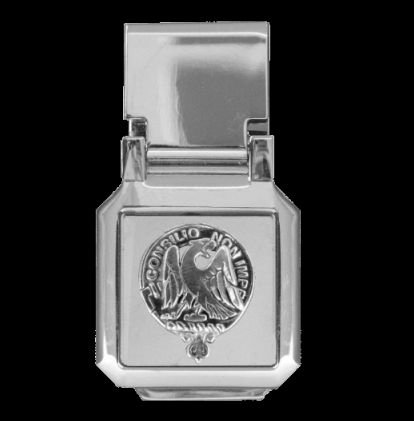 Image 0 of Agnew Clan Badge Stainless Steel Silver Clan Crest Money Clip