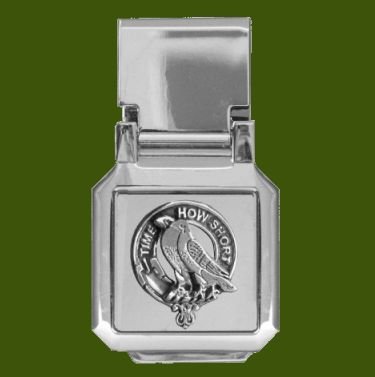 Image 0 of Akins Clan Badge Stainless Steel Pewter Clan Crest Money Clip