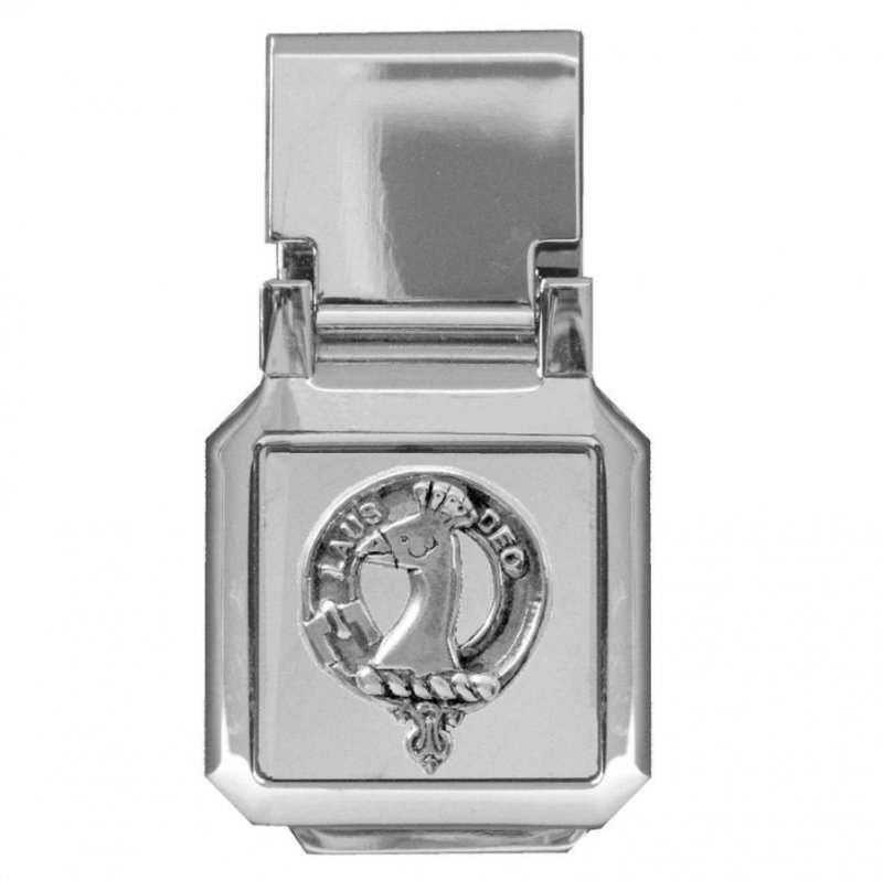 Image 1 of Arbuthnot Clan Badge Stainless Steel Pewter Clan Crest Money Clip