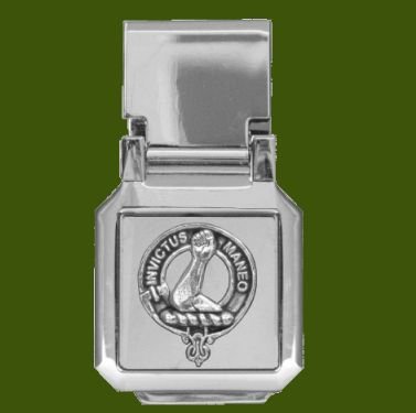 Image 0 of Armstrong Clan Badge Stainless Steel Pewter Clan Crest Money Clip