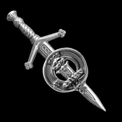 Image 0 of Abercrombie Clan Badge Sterling Silver Clan Crest Small Kilt Pin