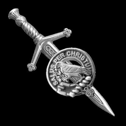 Image 0 of Abernethy Clan Badge Sterling Silver Clan Crest Small Kilt Pin