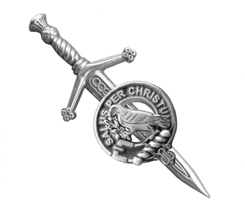 Image 1 of Abernethy Clan Badge Sterling Silver Clan Crest Small Kilt Pin