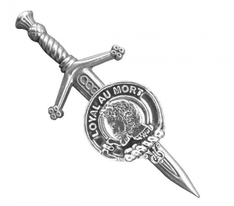 Image 1 of Adair Clan Badge Sterling Silver Clan Crest Small Kilt Pin