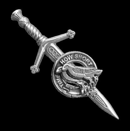 Image 0 of Akins Clan Badge Sterling Silver Clan Crest Small Kilt Pin