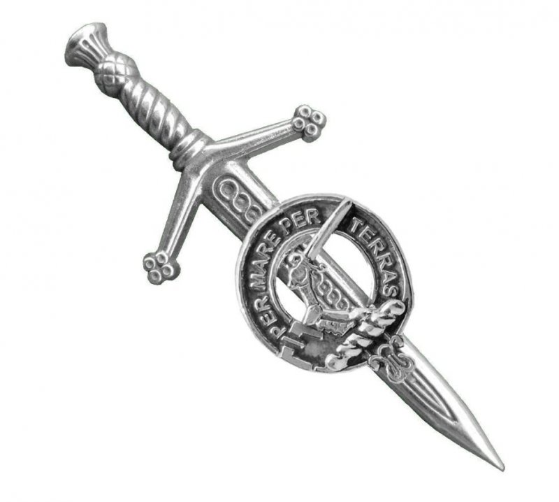 Image 1 of Alexander Clan Badge Stylish Pewter Clan Crest Small Kilt Pin